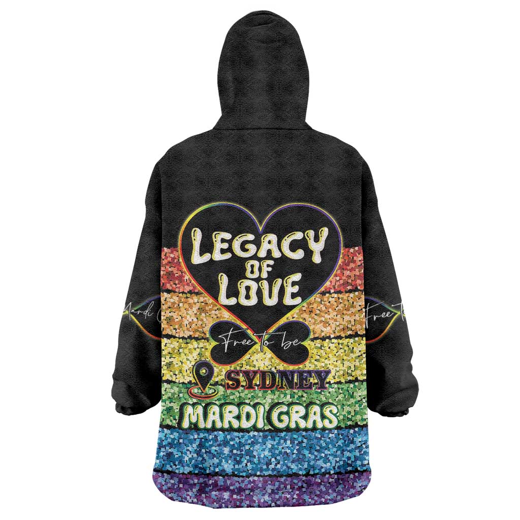 Free To Be Sydney Mardi Gras Wearable Blanket Hoodie Legacy Of Love