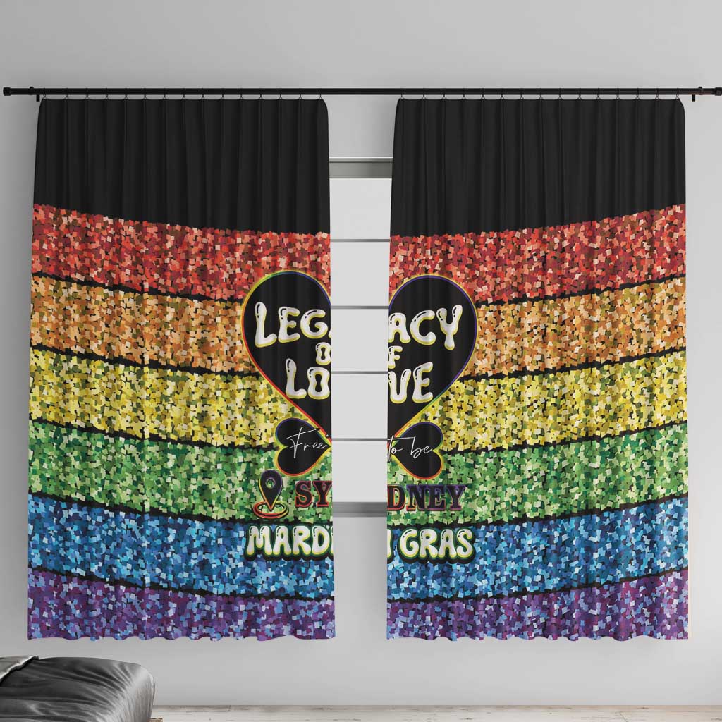 Free To Be Sydney Mardi Gras Window Curtain Legacy Of Love