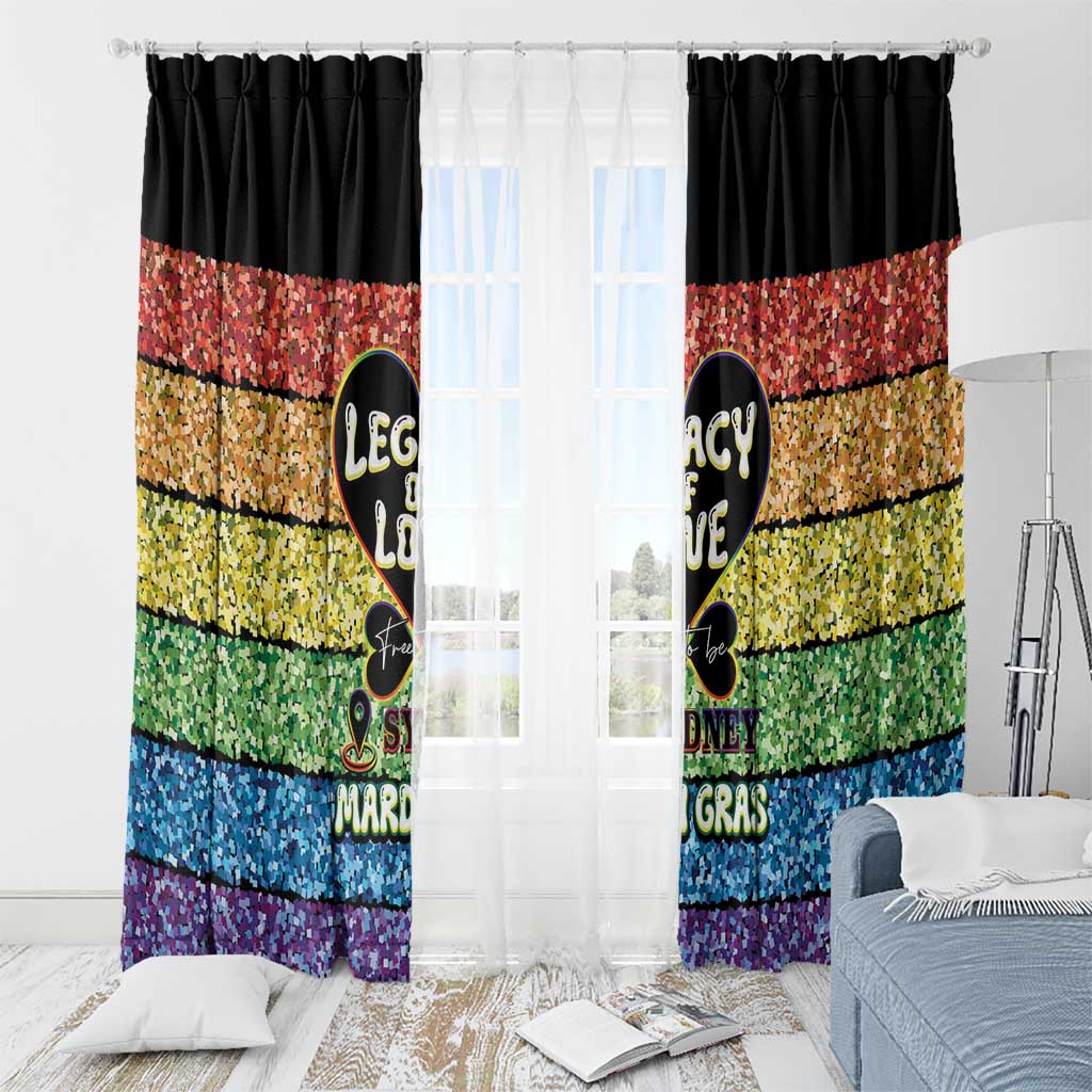 Free To Be Sydney Mardi Gras Window Curtain Legacy Of Love
