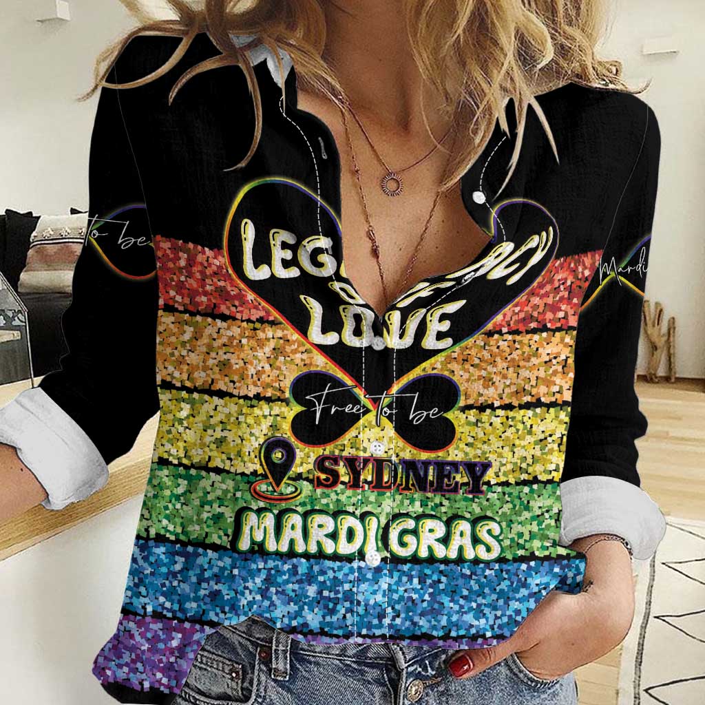 Free To Be Sydney Mardi Gras Women Casual Shirt Legacy Of Love