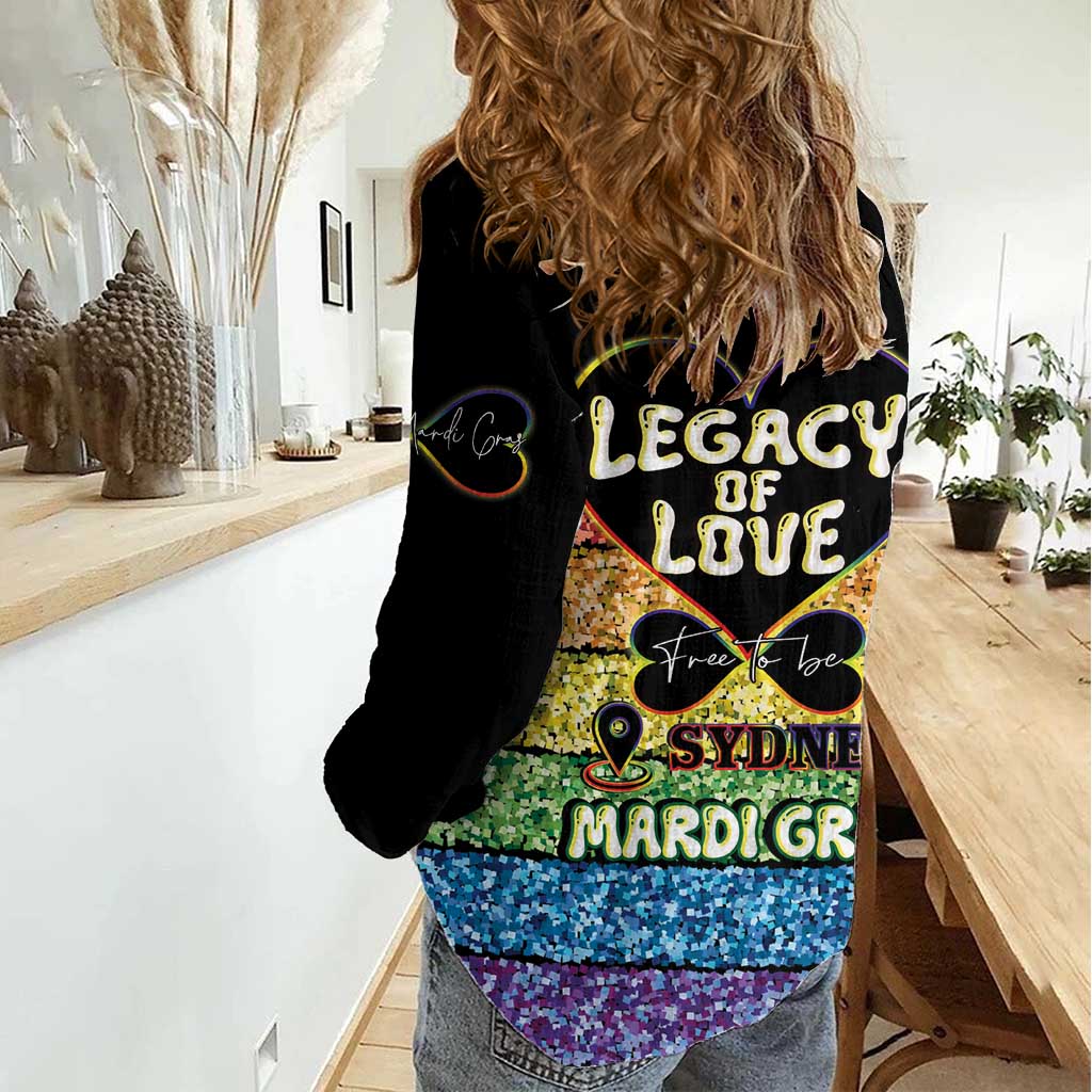 Free To Be Sydney Mardi Gras Women Casual Shirt Legacy Of Love