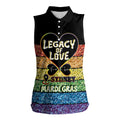 Free To Be Sydney Mardi Gras Women Sleeveless Polo Shirt Legacy Of Love