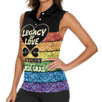 Free To Be Sydney Mardi Gras Women Sleeveless Polo Shirt Legacy Of Love