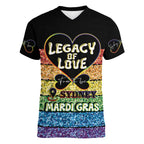 Free To Be Sydney Mardi Gras Women V-Neck T-Shirt Legacy Of Love