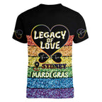 Free To Be Sydney Mardi Gras Women V-Neck T-Shirt Legacy Of Love
