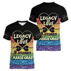 Free To Be Sydney Mardi Gras Women V-Neck T-Shirt Legacy Of Love