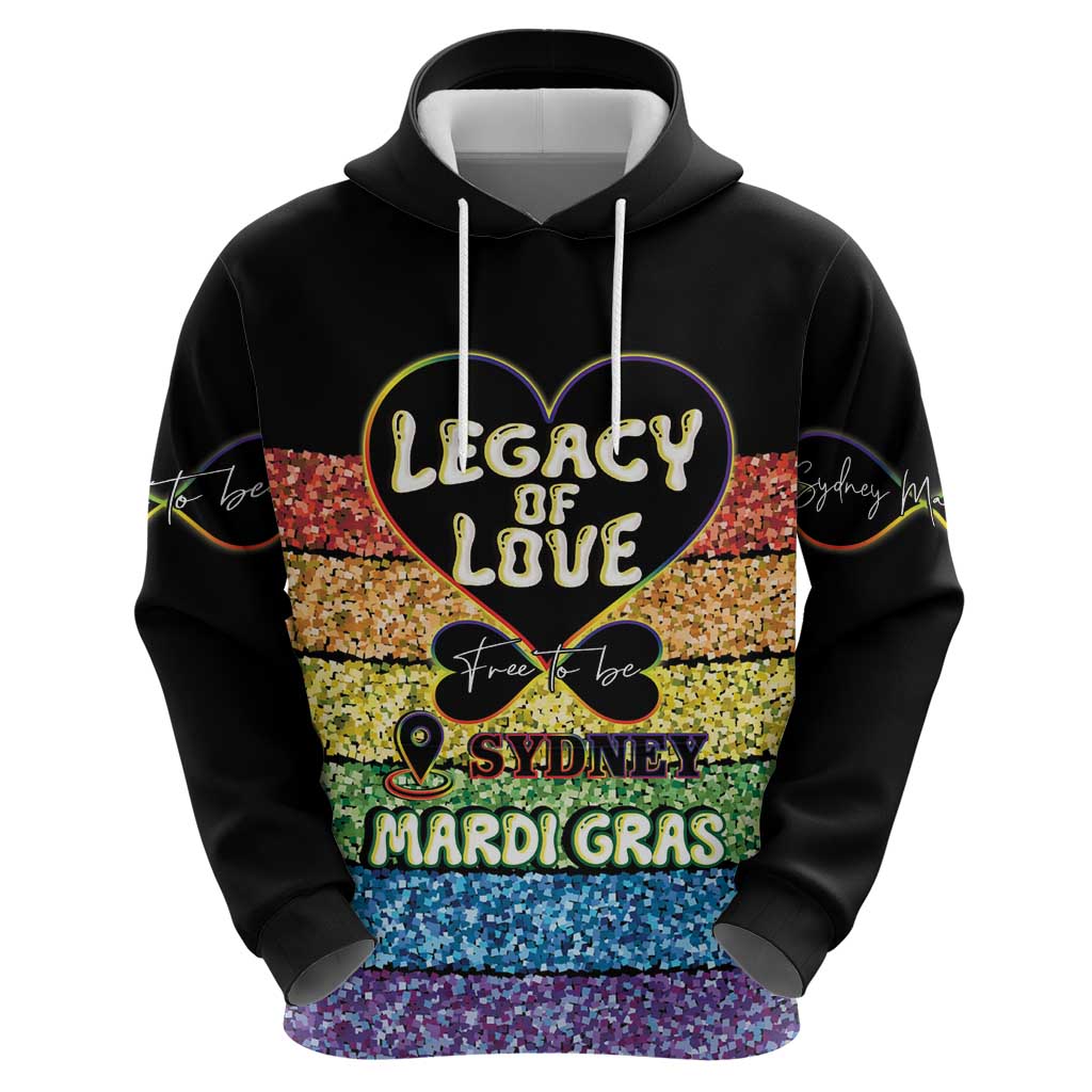 Free To Be Sydney Mardi Gras Zip Hoodie Legacy Of Love