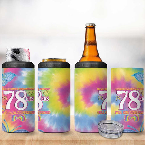 First Sydney Madri Gras Australia 4 in 1 Can Cooler Tumbler 78ers Still Out And Proud