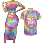 First Sydney Madri Gras Australia Couples Matching Short Sleeve Bodycon Dress and Hawaiian Shirt 78ers Still Out And Proud