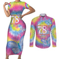 First Sydney Madri Gras Australia Couples Matching Short Sleeve Bodycon Dress and Long Sleeve Button Shirt 78ers Still Out And Proud