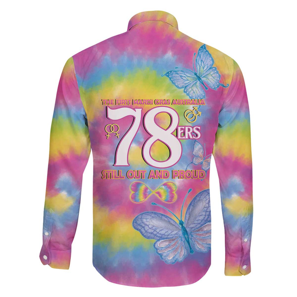 First Sydney Madri Gras Australia Family Matching Off The Shoulder Long Sleeve Dress and Hawaiian Shirt 78ers Still Out And Proud