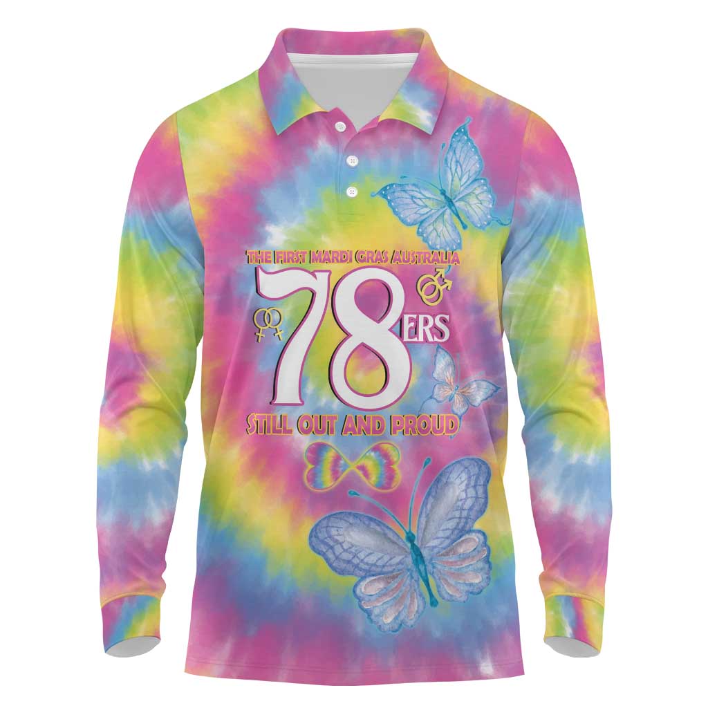 First Sydney Madri Gras Australia Long Sleeve Polo Shirt 78ers Still Out And Proud