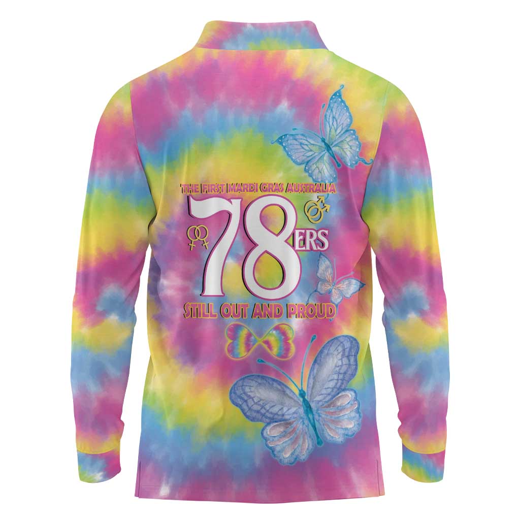 First Sydney Madri Gras Australia Long Sleeve Polo Shirt 78ers Still Out And Proud