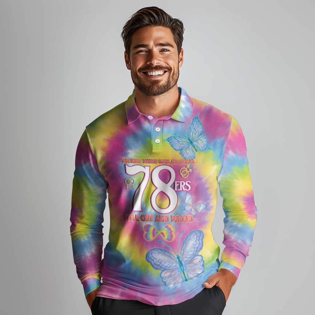 First Sydney Madri Gras Australia Long Sleeve Polo Shirt 78ers Still Out And Proud