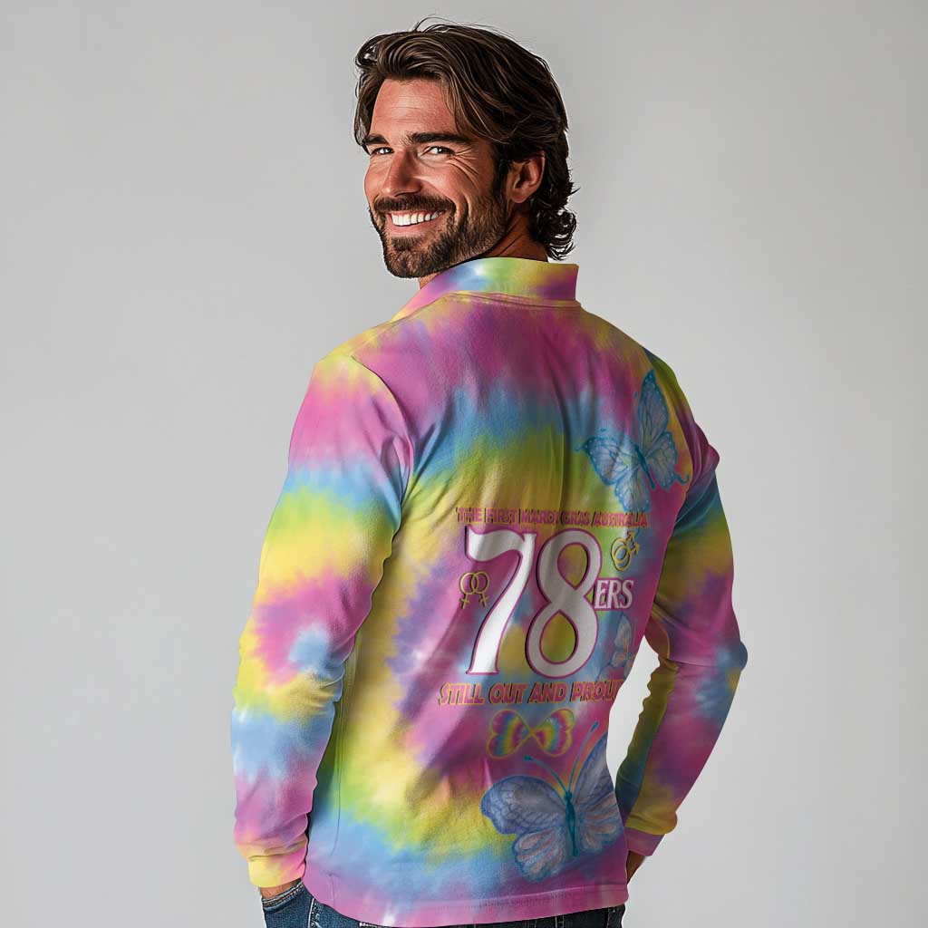 First Sydney Madri Gras Australia Long Sleeve Polo Shirt 78ers Still Out And Proud