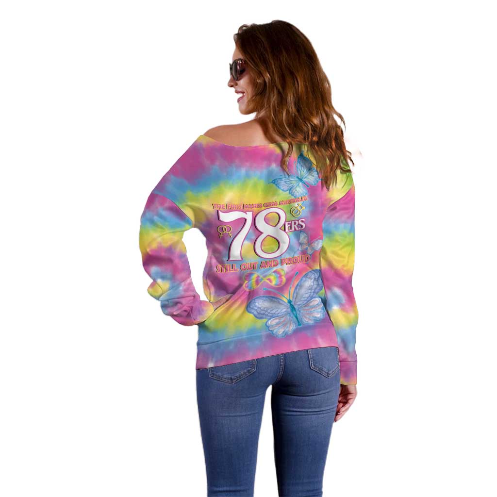 First Sydney Madri Gras Australia Off Shoulder Sweater 78ers Still Out And Proud