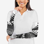 New Zealand Silver Fern Curling Personalised Arm Sleeves Aotearoa Kiwi Ponga Black White Version - Aussie Hoodie