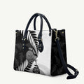 New Zealand Silver Fern Curling Personalised Leather Bag Aotearoa Kiwi Ponga Black White Version - Aussie Hoodie