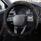 New Zealand Silver Fern Curling Steering Wheel Cover Aotearoa Kiwi Ponga Black White Version - Aussie Hoodie