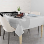 New Zealand Silver Fern Curling Personalised Tablecloth Aotearoa Kiwi Ponga Black White Version - Aussie Hoodie