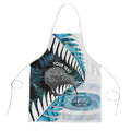 New Zealand Silver Fern Curling Personalised Apron Aotearoa Kiwi Ponga Paua Shell Version - Aussie Hoodie