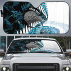New Zealand Silver Fern Curling Personalised Auto Sun Shade Aotearoa Kiwi Ponga Paua Shell Version - Aussie Hoodie