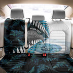 New Zealand Silver Fern Curling Personalised Back Car Seat Cover Aotearoa Kiwi Ponga Paua Shell Version - Aussie Hoodie