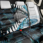 New Zealand Silver Fern Curling Personalised Back Car Seat Cover Aotearoa Kiwi Ponga Paua Shell Version - Aussie Hoodie