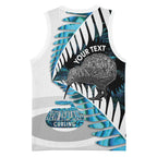 New Zealand Silver Fern Curling Personalised Basketball Jersey Aotearoa Kiwi Ponga Paua Shell Version - Aussie Hoodie