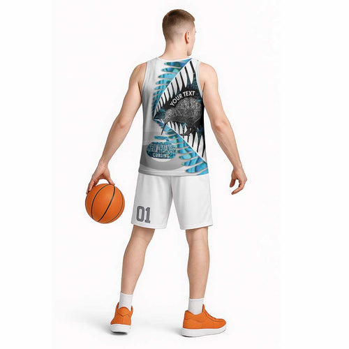 New Zealand Silver Fern Curling Personalised Basketball Jersey Aotearoa Kiwi Ponga Paua Shell Version - Aussie Hoodie