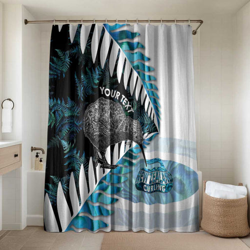 New Zealand Silver Fern Curling Personalised Bathroom Set Aotearoa Kiwi Ponga Paua Shell Version - Aussie Hoodie