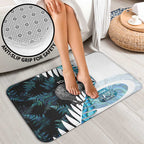 New Zealand Silver Fern Curling Personalised Bathroom Set Aotearoa Kiwi Ponga Paua Shell Version - Aussie Hoodie