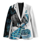 New Zealand Silver Fern Curling Personalised Blazer Aotearoa Kiwi Ponga Paua Shell Version - Aussie Hoodie