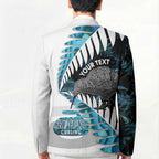 New Zealand Silver Fern Curling Personalised Blazer Aotearoa Kiwi Ponga Paua Shell Version - Aussie Hoodie