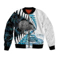 New Zealand Silver Fern Curling Personalised Bomber Jacket Aotearoa Kiwi Ponga Paua Shell Version - Aussie Hoodie