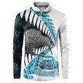 New Zealand Silver Fern Curling Personalised Button Sweatshirt Aotearoa Kiwi Ponga Paua Shell Version - Aussie Hoodie