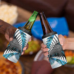 New Zealand Silver Fern Curling Personalised 4 in 1 Can Cooler Tumbler Aotearoa Kiwi Ponga Paua Shell Version - Aussie Hoodie
