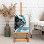 New Zealand Silver Fern Curling Personalised Canvas Wall Art Aotearoa Kiwi Ponga Paua Shell Version - Aussie Hoodie