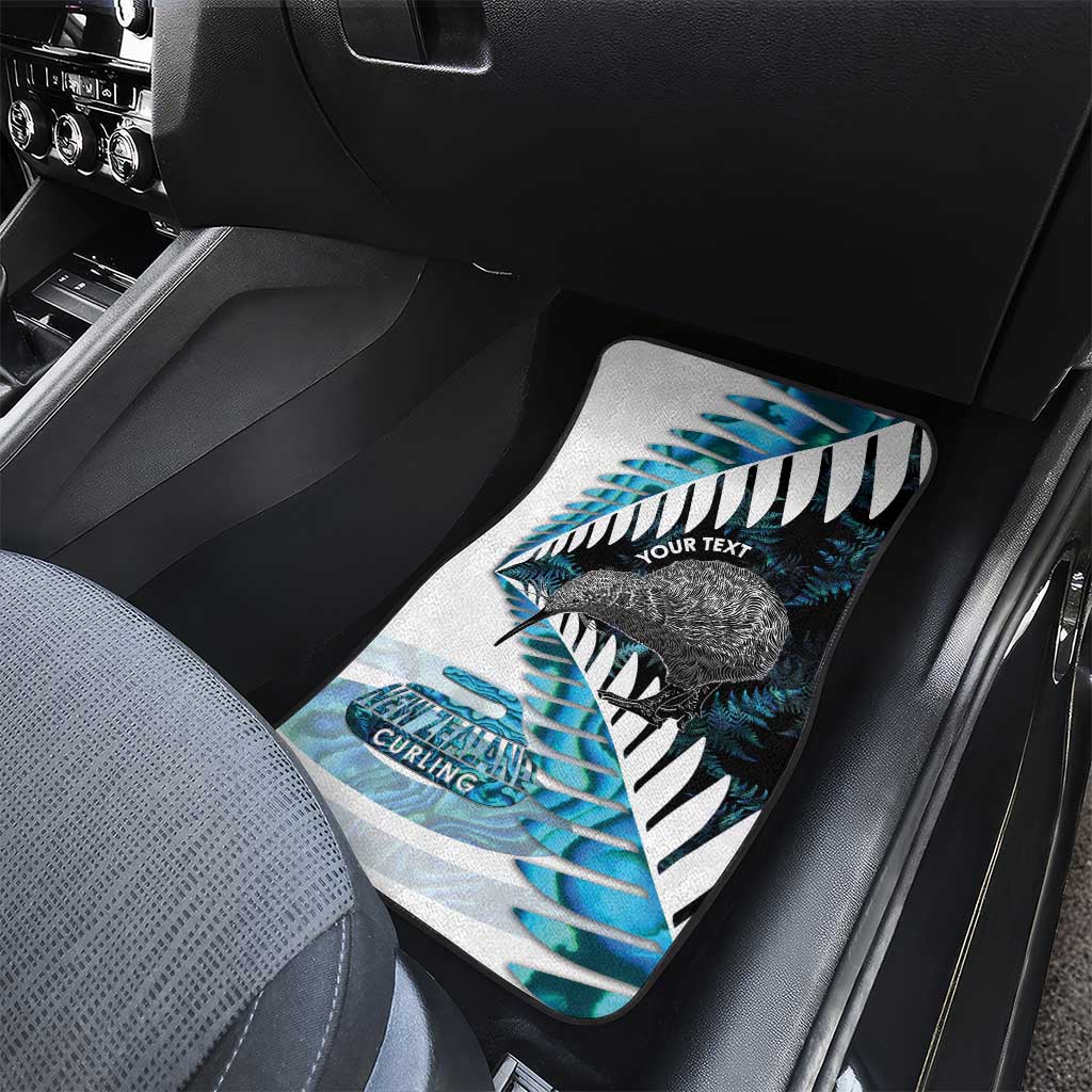 New Zealand Silver Fern Curling Personalised Car Mats Aotearoa Kiwi Ponga Paua Shell Version - Aussie Hoodie