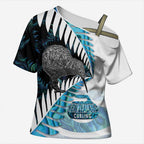 New Zealand Silver Fern Curling Personalised Cross Shoulder Shirt Aotearoa Kiwi Ponga Paua Shell Version - Aussie Hoodie