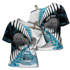 New Zealand Silver Fern Curling Personalised Cross Shoulder Shirt Aotearoa Kiwi Ponga Paua Shell Version - Aussie Hoodie