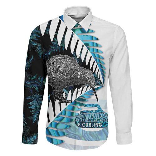 New Zealand Silver Fern Curling Personalised Family Matching Mermaid Dress and Hawaiian Shirt Aotearoa Kiwi Ponga Paua Shell Version - Aussie Hoodie