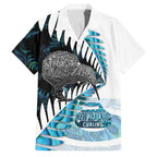 New Zealand Silver Fern Curling Personalised Family Matching Summer Maxi Dress and Hawaiian Shirt Aotearoa Kiwi Ponga Paua Shell Version - Aussie Hoodie