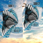 New Zealand Silver Fern Curling Personalised Garden Flag Aotearoa Kiwi Ponga Paua Shell Version - Aussie Hoodie