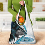 New Zealand Silver Fern Curling Personalised Grocery Bag Aotearoa Kiwi Ponga Paua Shell Version - Aussie Hoodie