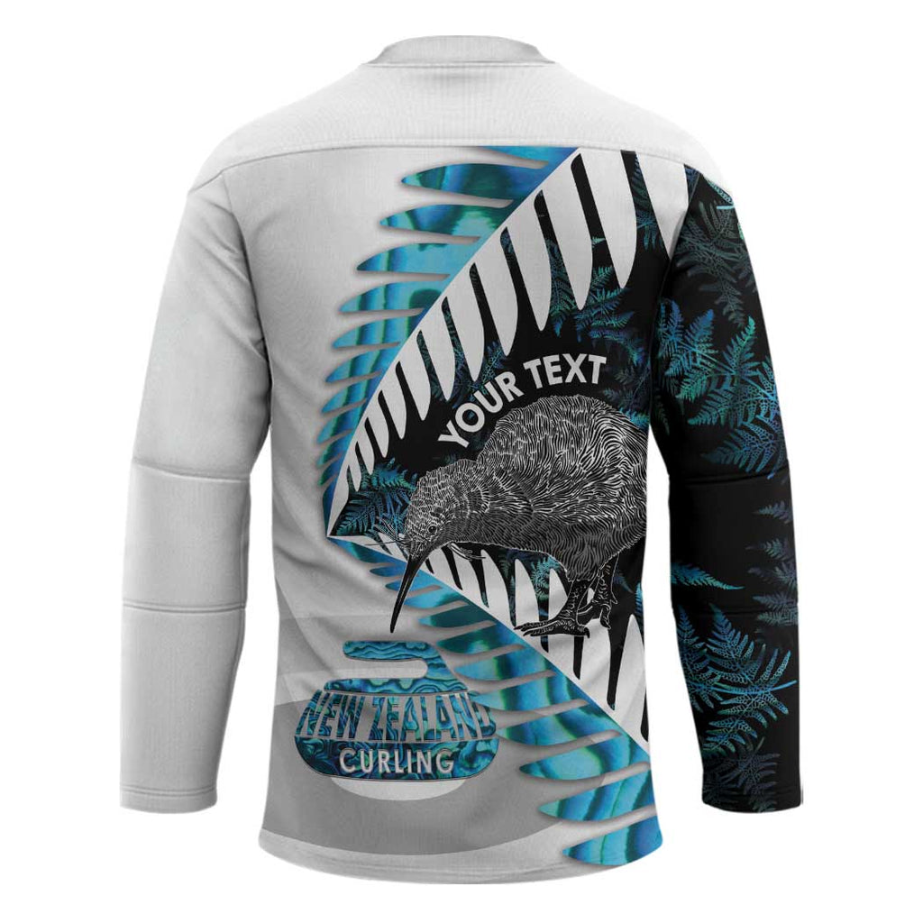 New Zealand Silver Fern Curling Personalised Hockey Jersey Aotearoa Kiwi Ponga Paua Shell Version - Aussie Hoodie