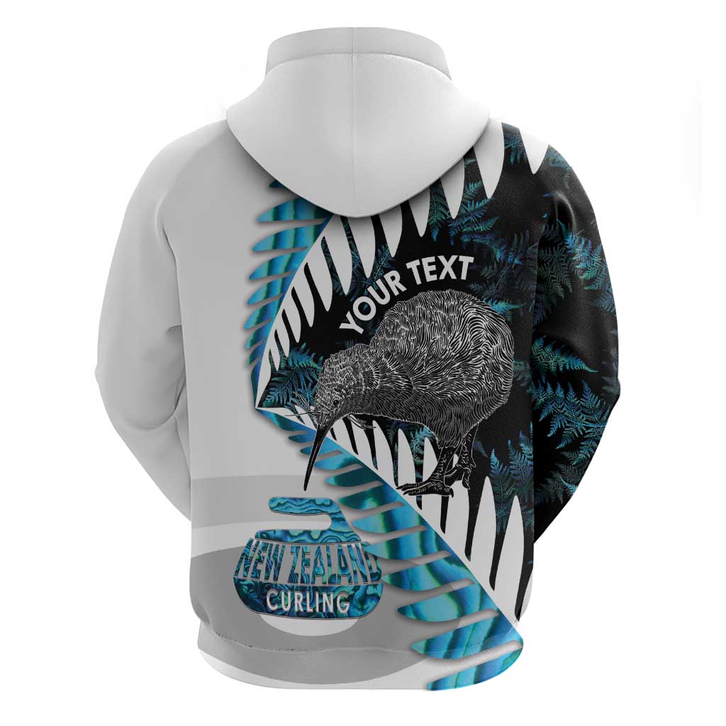 New Zealand Silver Fern Curling Personalised Hoodie Aotearoa Kiwi Ponga Paua Shell Version - Aussie Hoodie