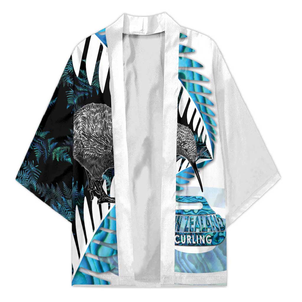 New Zealand Silver Fern Curling Personalised Kimono Aotearoa Kiwi Ponga Paua Shell Version - Aussie Hoodie