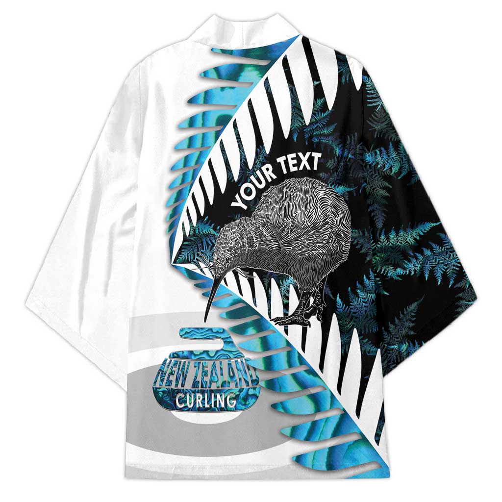 New Zealand Silver Fern Curling Personalised Kimono Aotearoa Kiwi Ponga Paua Shell Version - Aussie Hoodie