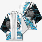 New Zealand Silver Fern Curling Personalised Kimono Aotearoa Kiwi Ponga Paua Shell Version - Aussie Hoodie